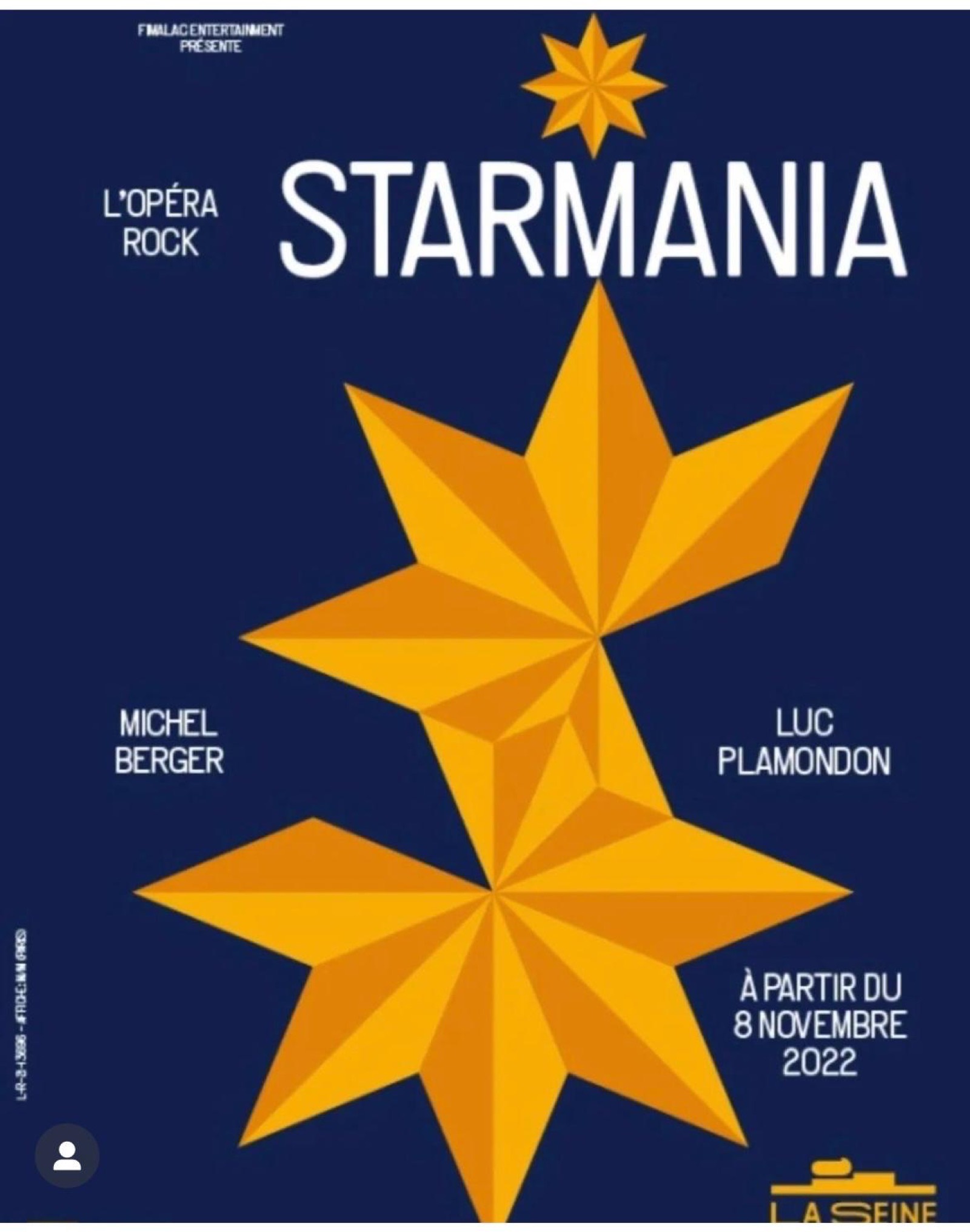 Affiche de Starmania, l'opéra rock de Michel Berger et Luc Plamondon
